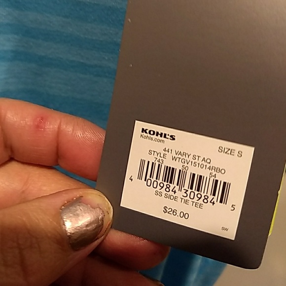 NEW 💛💙Tek Gear Drytek top tee- color blue 💙 - Picture 5 of 6